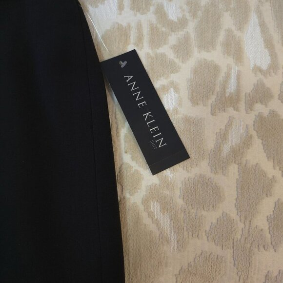 Anne Klein Black 2 Piece Suit Size 6 Coat & Skirt Fully Lined New with Tags - Picture 15 of 16